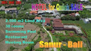 Land for sale with existing Building ex Hotel in Bali